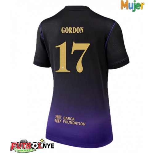 Camiseta Barcelona Anthony Gordon #17 Visitante Equipación para mujer 2026-27 manga corta